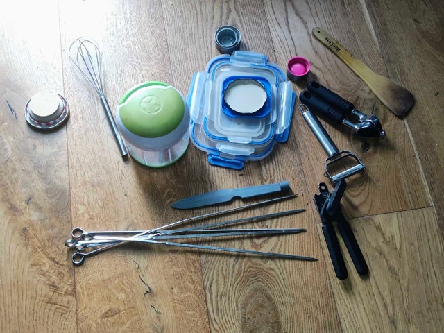 Chopper, lids & skewers