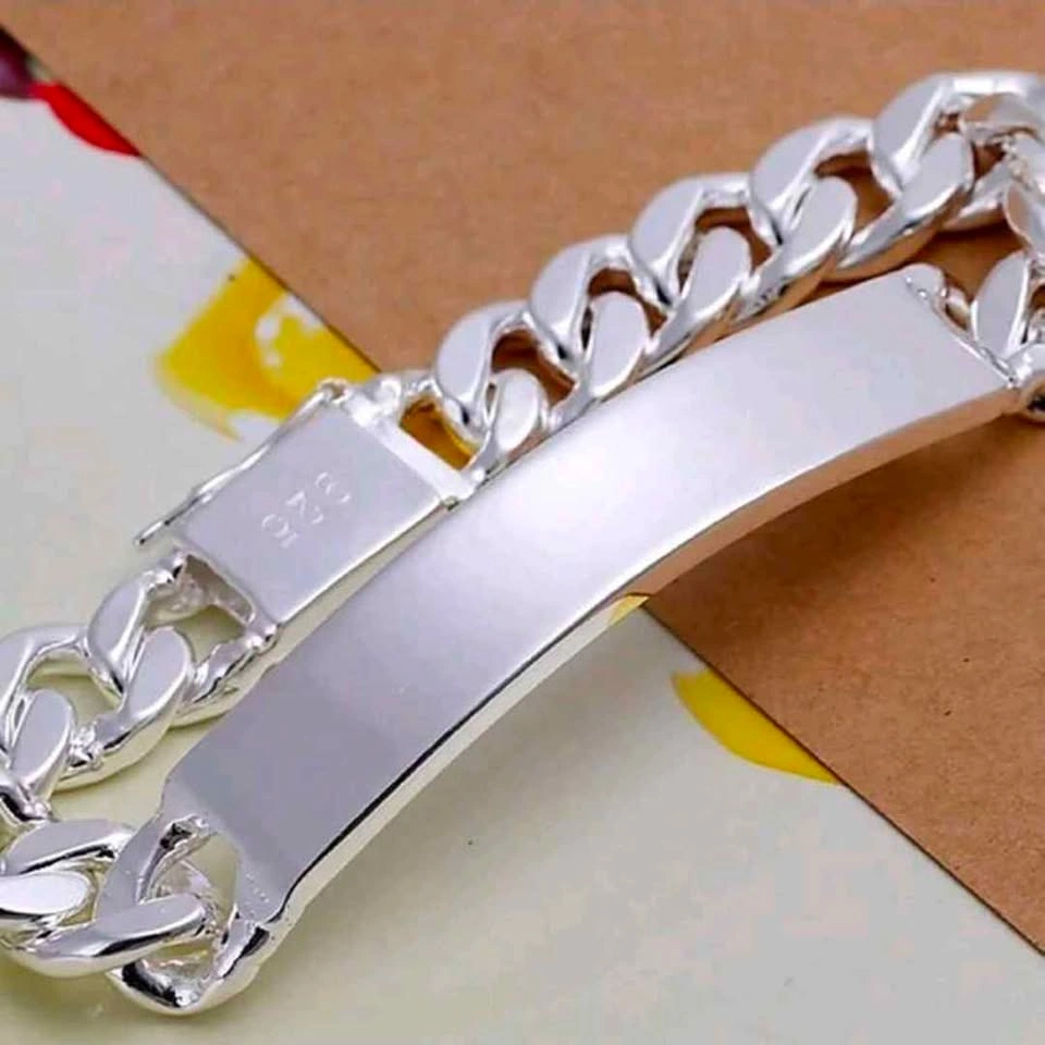 Sterling Silver 925 ID Chain Bracelet - photo 2