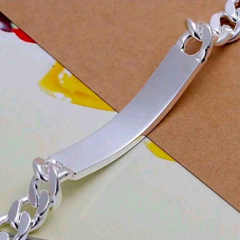 Sterling Silver 925 ID Chain Bracelet - photo 4