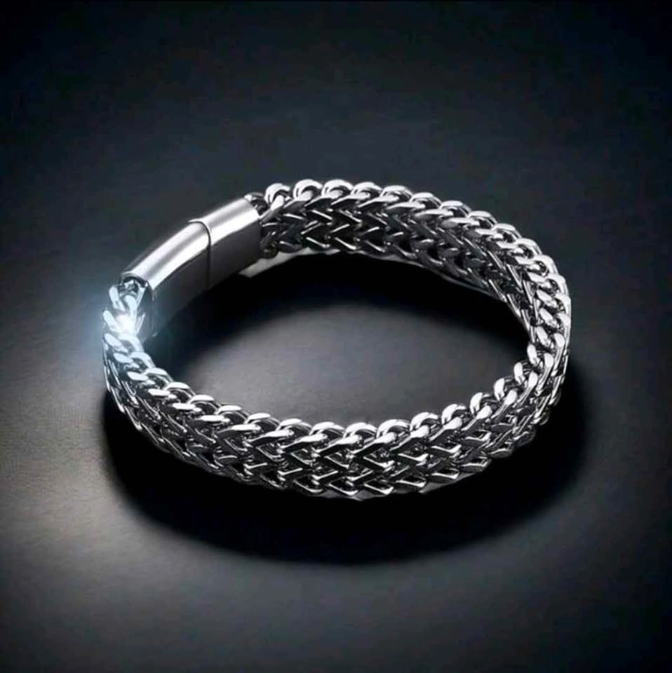 Stainless Steel Braided Chain Bracelet - photo 2