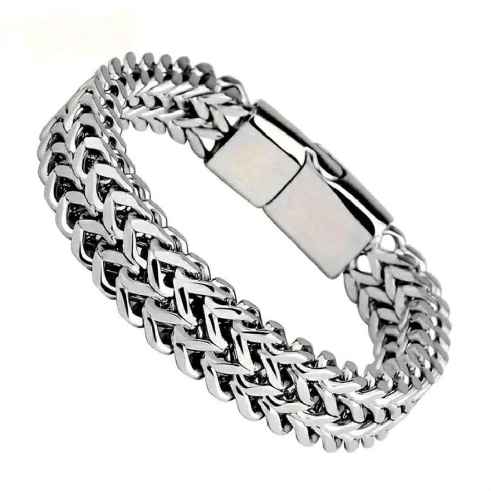 Stainless Steel Braided Chain Bracelet - photo 3