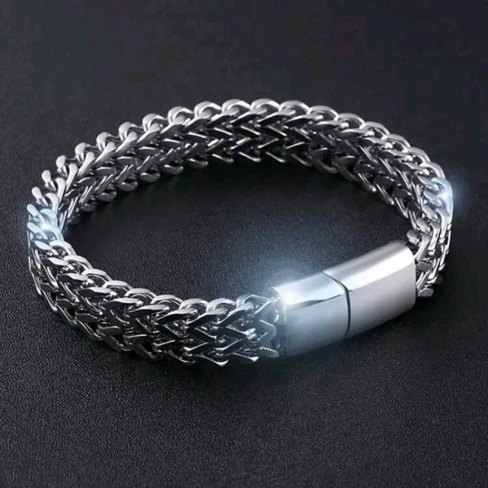 Stainless Steel Braided Chain Bracelet - photo 4