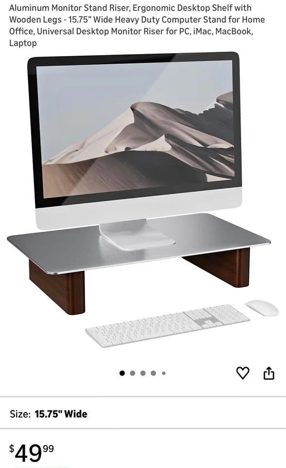 (New) Aluminum Monitor Stand Riser