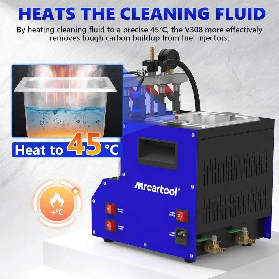 Mrcartool V308 4-Cylinder Fuel Injector Cleaner & Tester - Cash - photo 4