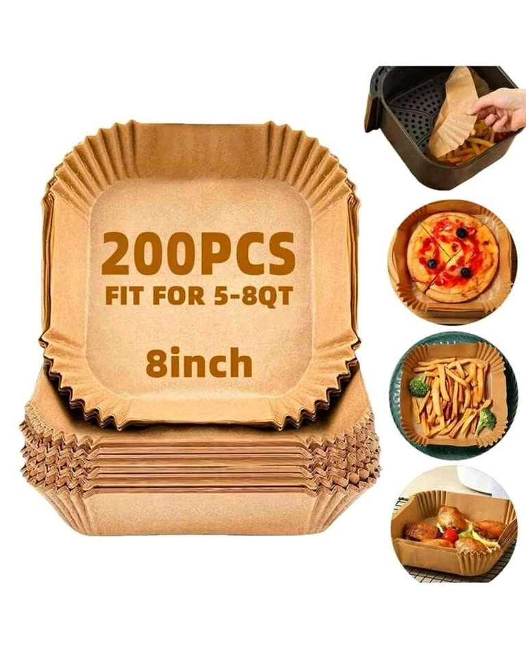 200pc 8in Air Fryer Liners 5-8QT