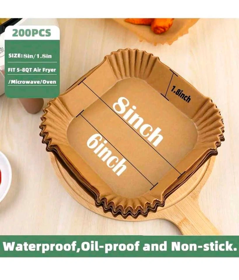 200pc 8in Air Fryer Liners 5-8QT - photo 4