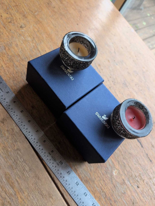 Swarovski Candle Holders lot of 2