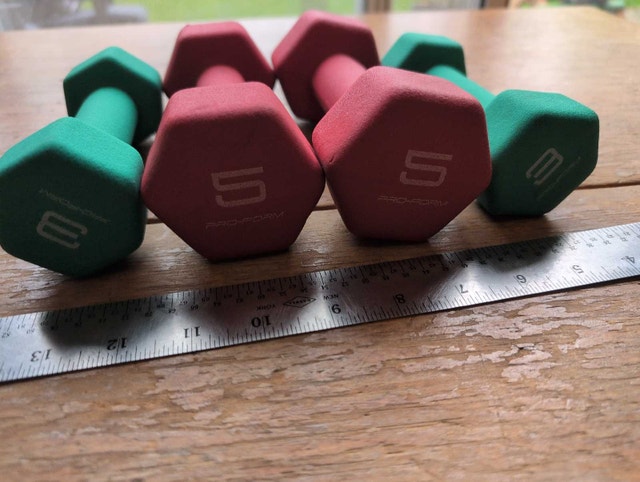 Pro-Form Dumbbells lot of 4 (2x5lb, 2x3lb) - photo 2