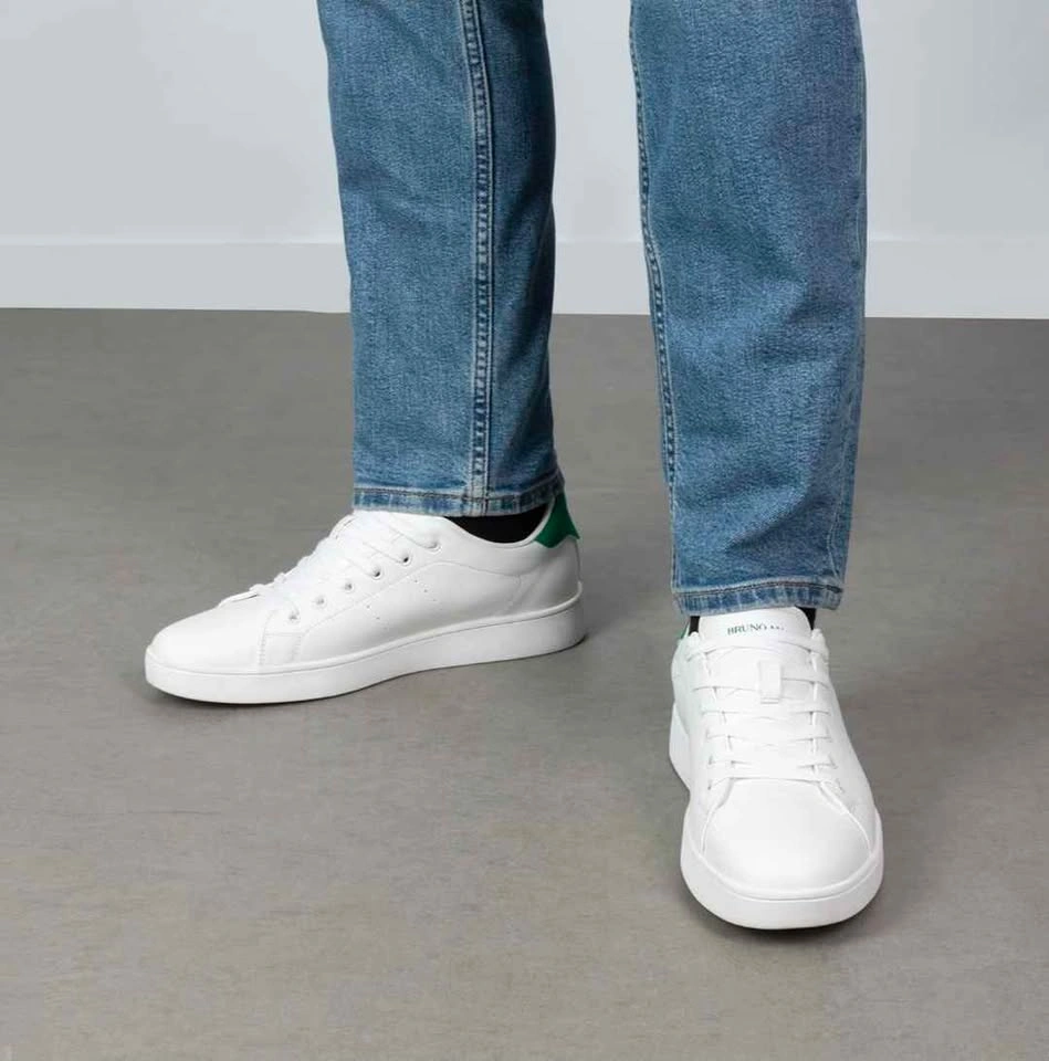 Bruno White Sneakers with Green Accent - photo 3