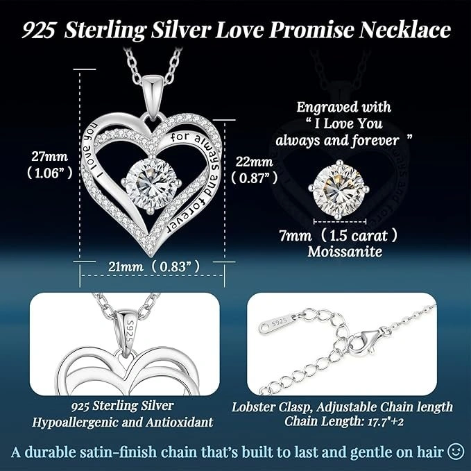 💎 Moissanite Heart Pendant Necklace 💲Cash Only💲 - photo 5