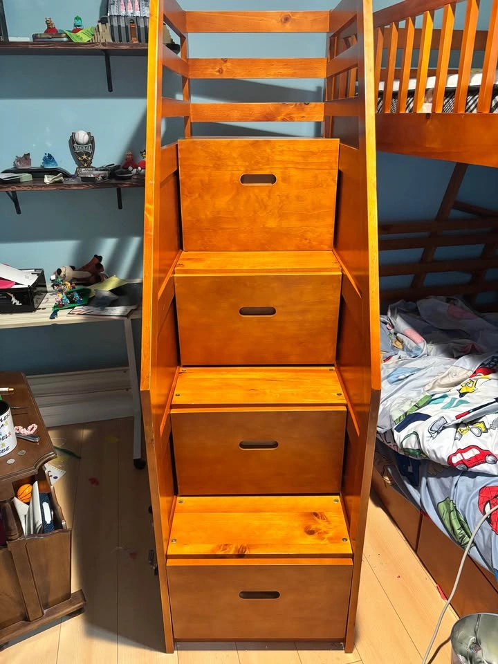 Solid Wood Bunk Bed - Twin/Twin w/ Stairs & Storage - photo 5