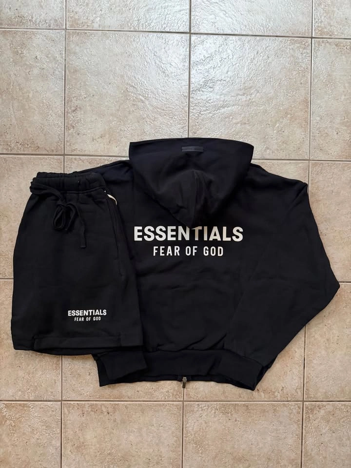 AUTHENTIC Essentials Fear of God SS25 Zip Up + Short Set - photo 2