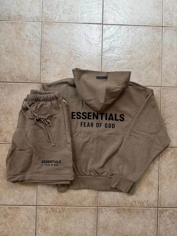 AUTHENTIC Essentials Fear of God SS25 Zip Up + Short Set - photo 4
