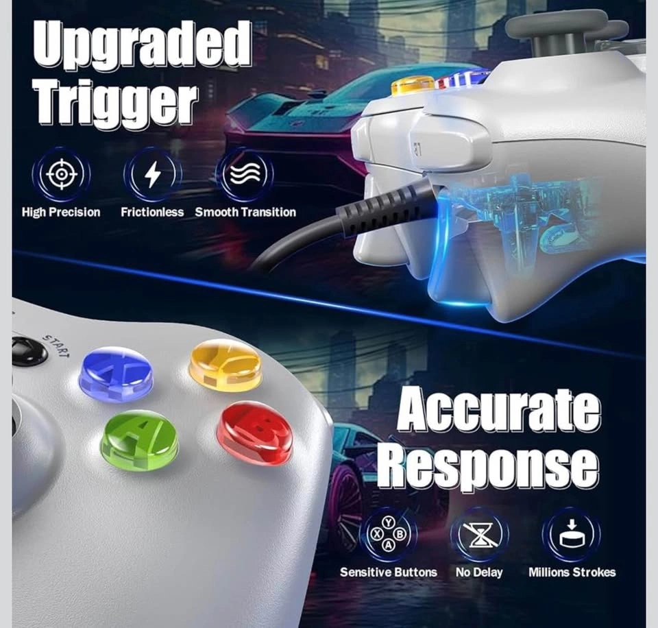 2Packs X-box 360 Controller Wired - photo 5