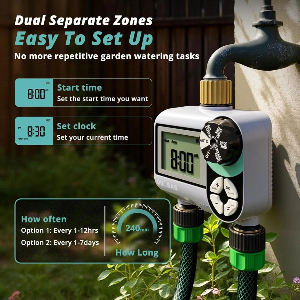 💧 2-Zone Digital Sprinkler Timer 💲Cash Only💲 - photo 2