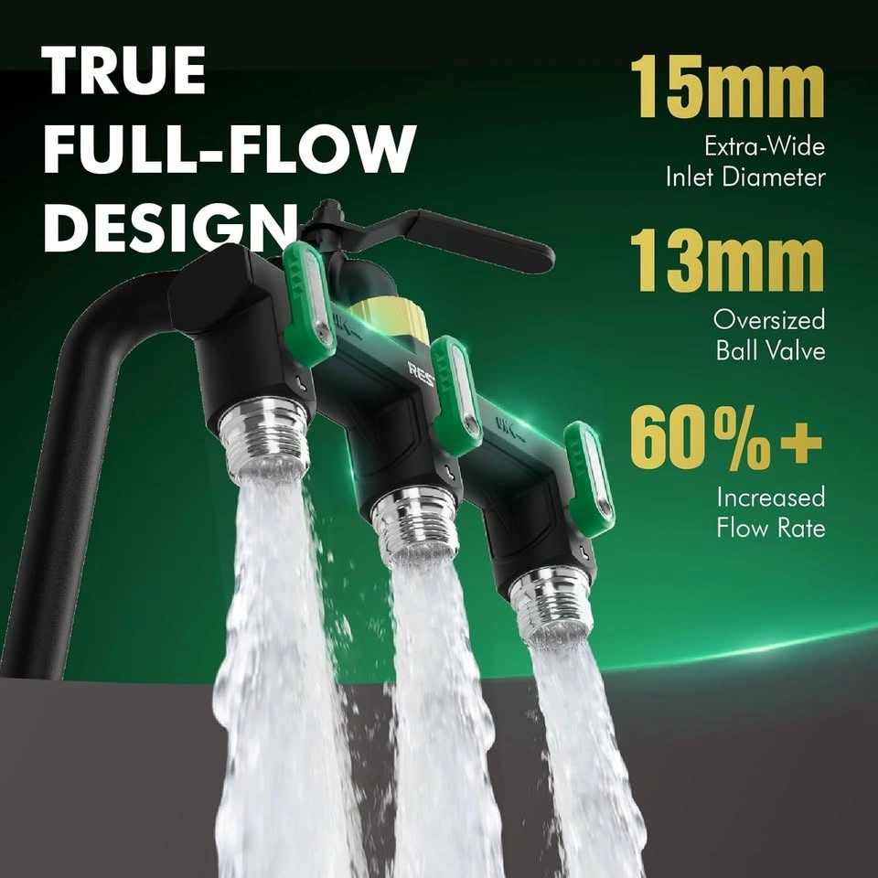 3-Way Heavy Duty Full Metal Garden Hose Splitter - photo 2