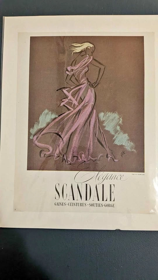Vintage Scandale Fashion Advertisement Print
