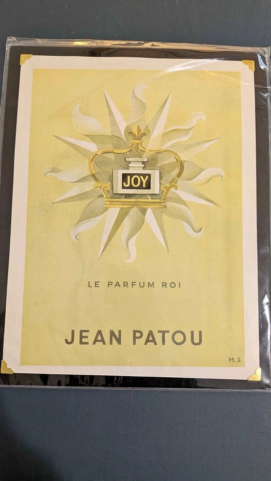 1947 Jean Patou JOY Perfume Ad - Framed Vintage Print