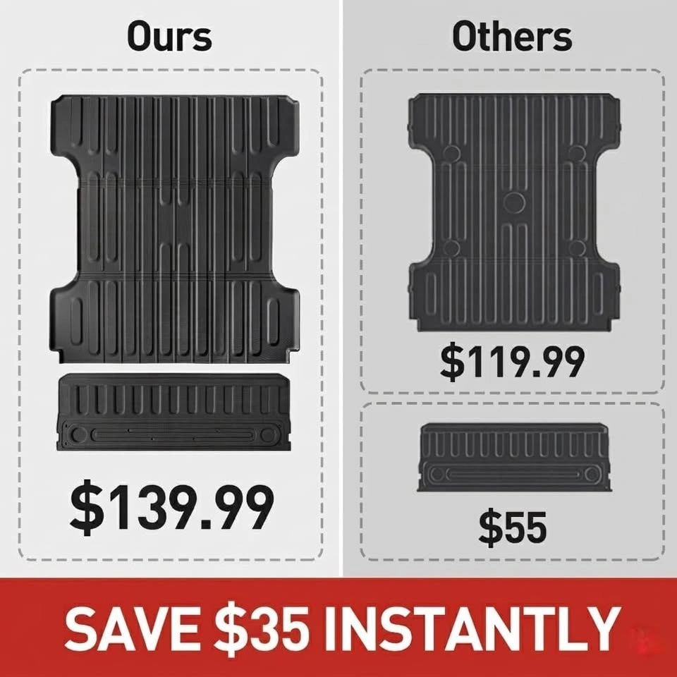 6.4FT Heavy Duty All Weather Truck Bed Mat for Dodge Ram - photo 2