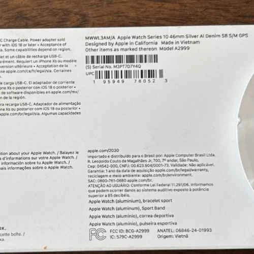 Apple Watch Series 10 (GPS) 46mm Silver w/ Denim Band - photo 5