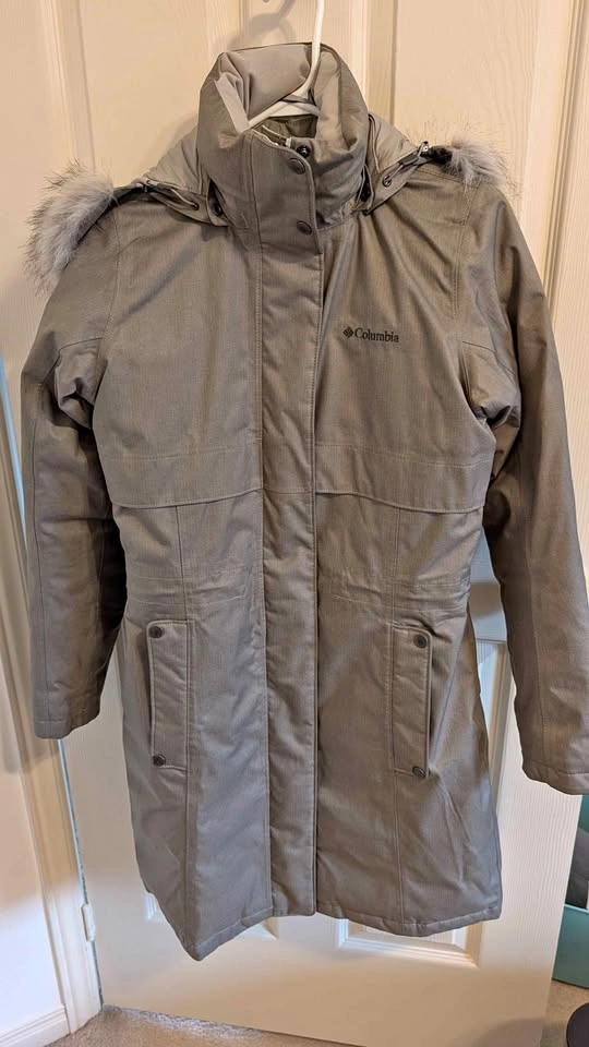 Women’s Columbia Apres Arson II Long Down Jacket - Grey - Small