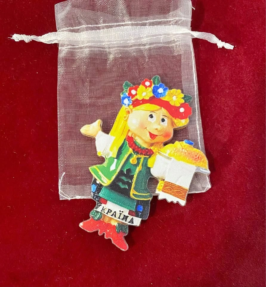 Handmade Ukrainian Girl Magnet - "Країна" Souvenir