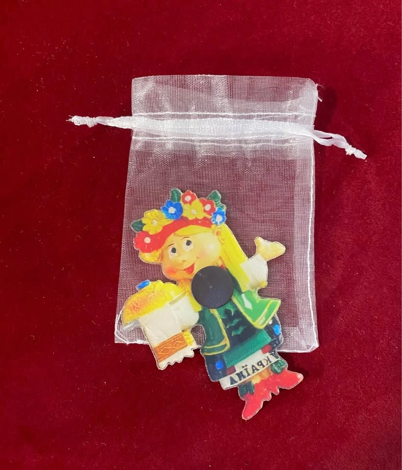 Handmade Ukrainian Girl Magnet - "Країна" Souvenir - photo 2