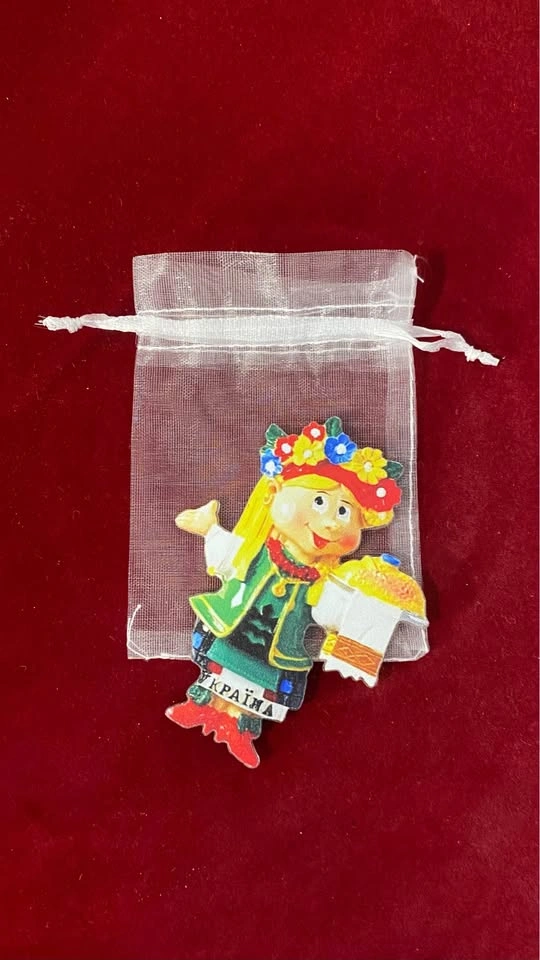 Handmade Ukrainian Girl Magnet - "Країна" Souvenir - photo 3