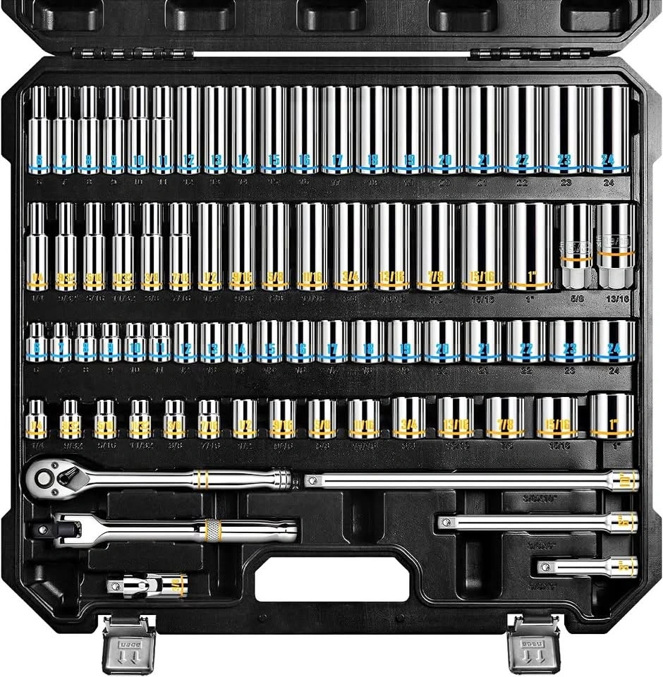BOEN 76 Piece 3/8" Drive Socket Wrench Set - Cash Only