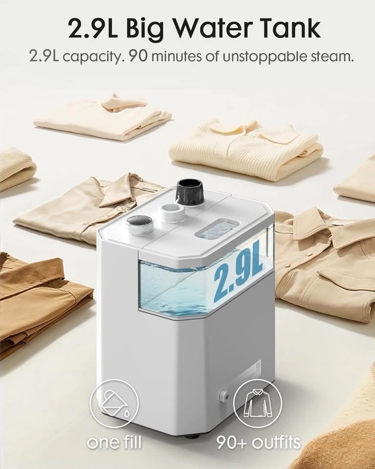 1800W Standing Garment Steamer - XL Tank, 90 Min Run Time - photo 5