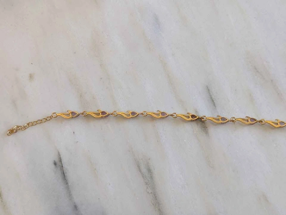 Amethyst Bracelet in gold plated sterling - photo 5