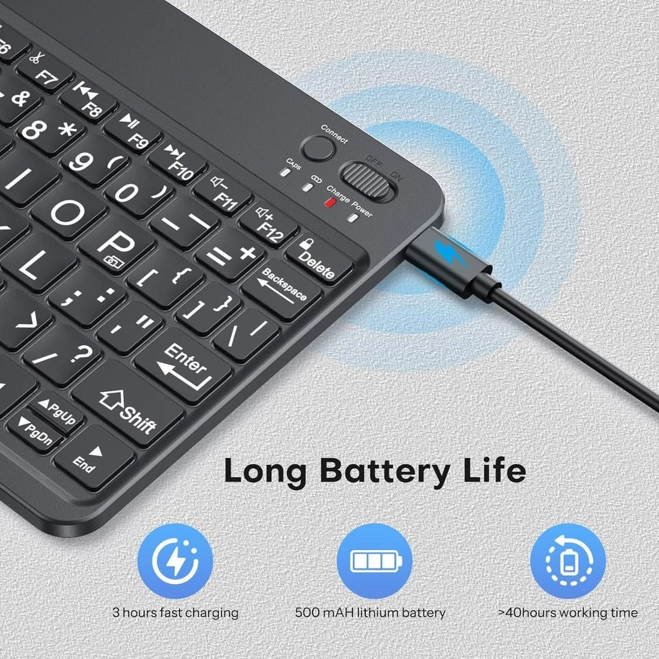 Large Print Bluetooth Keyboard with 7-Color Backlight - Cash Onl - photo 4