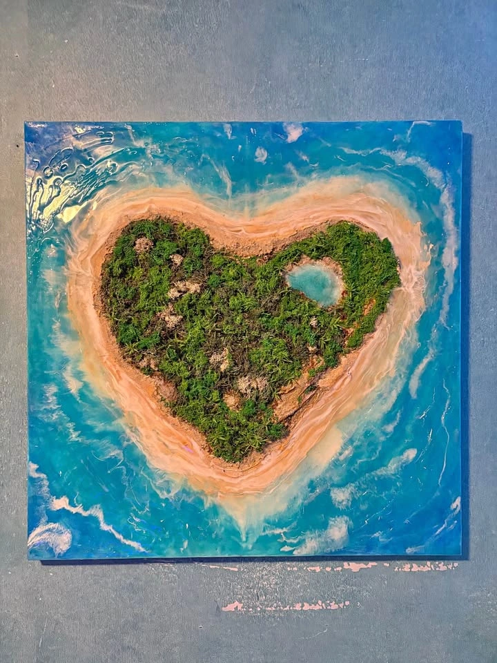 Heart Island Wall Art