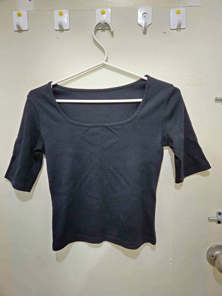 Cropped Square-neck Shirts (short+long sleeve)