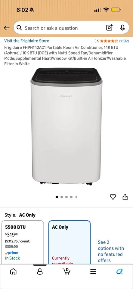 Frigidaire 14,000 BTU Portable Air Conditioner - photo 3