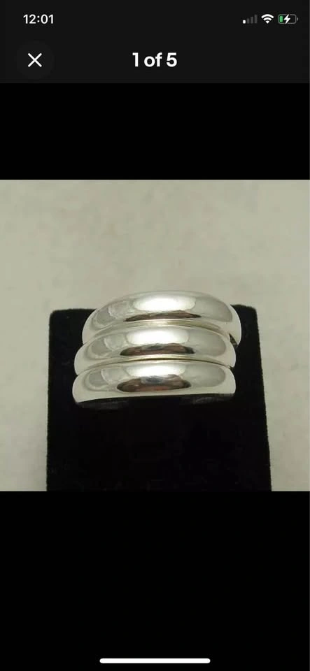 Size 6.5 Sterling Silver Triple Band Ring