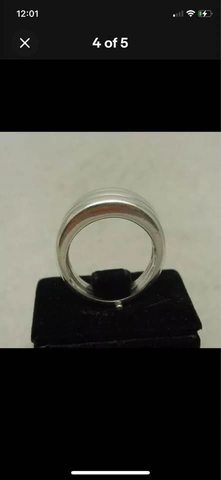 Size 6.5 Sterling Silver Triple Band Ring - photo 4