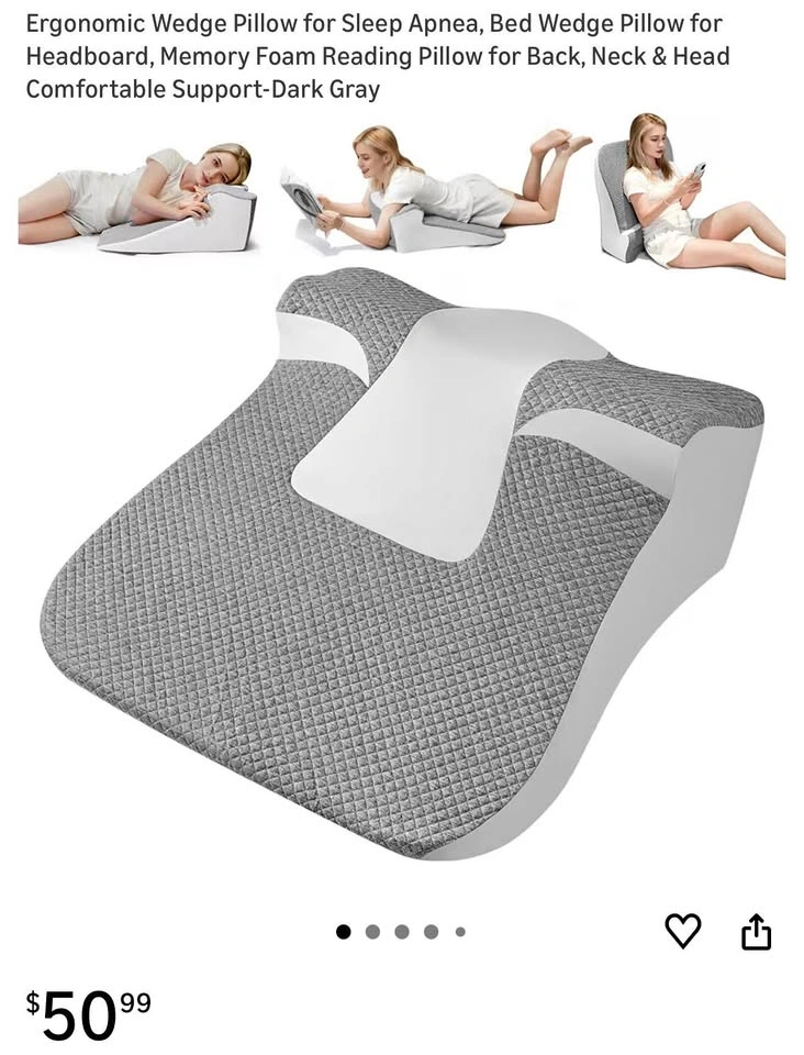 (New) Ergonomic Wedge Pillow for Sleep Apnea