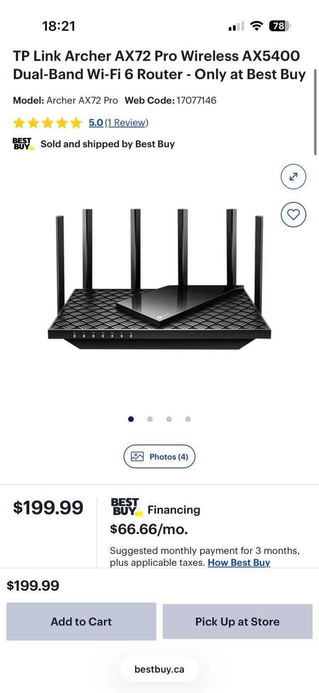 TP-Link Archer AX72 Pro WiFi 6 Gigabit Router - photo 4
