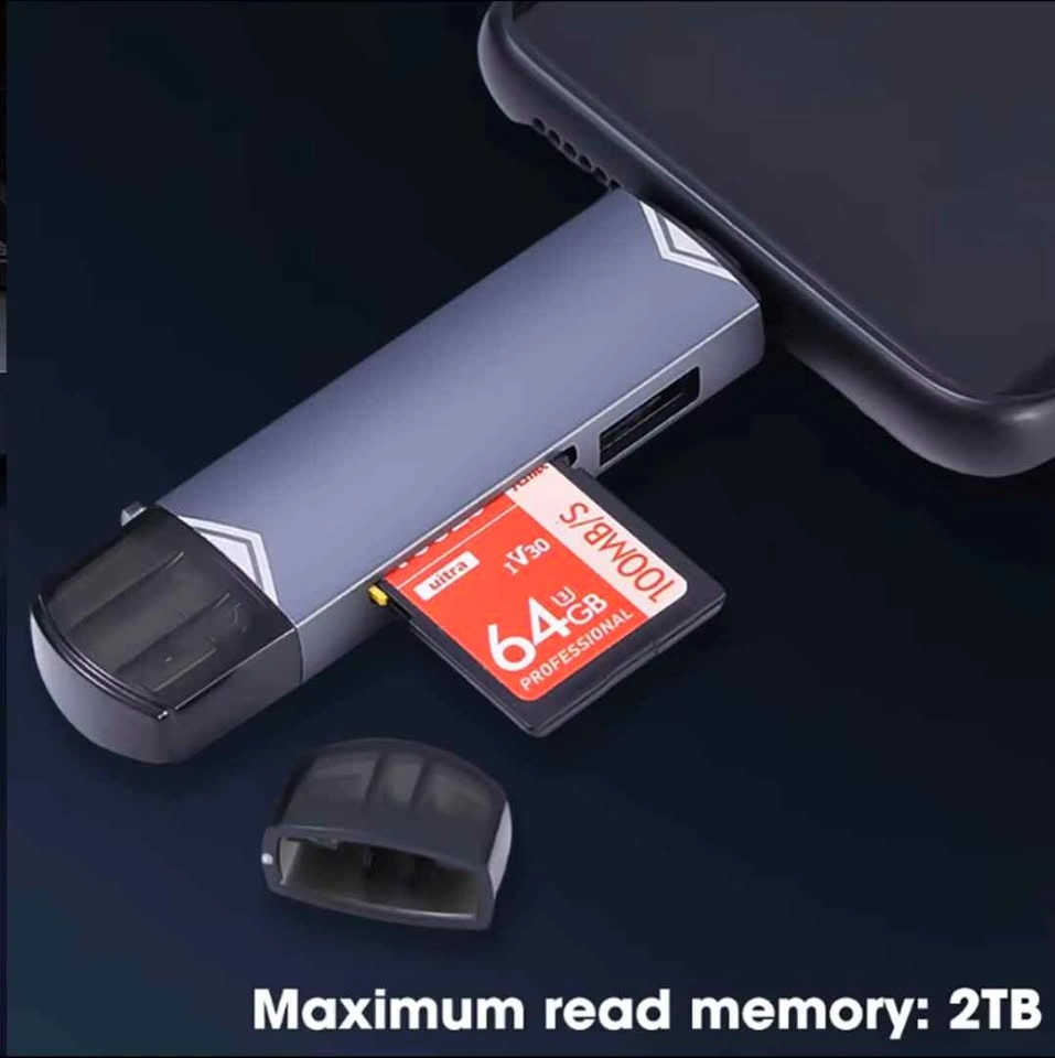 OTG Type C SD TF Card Reader 6 in 1 USB 3.0 Flash Drive Adapter - photo 2