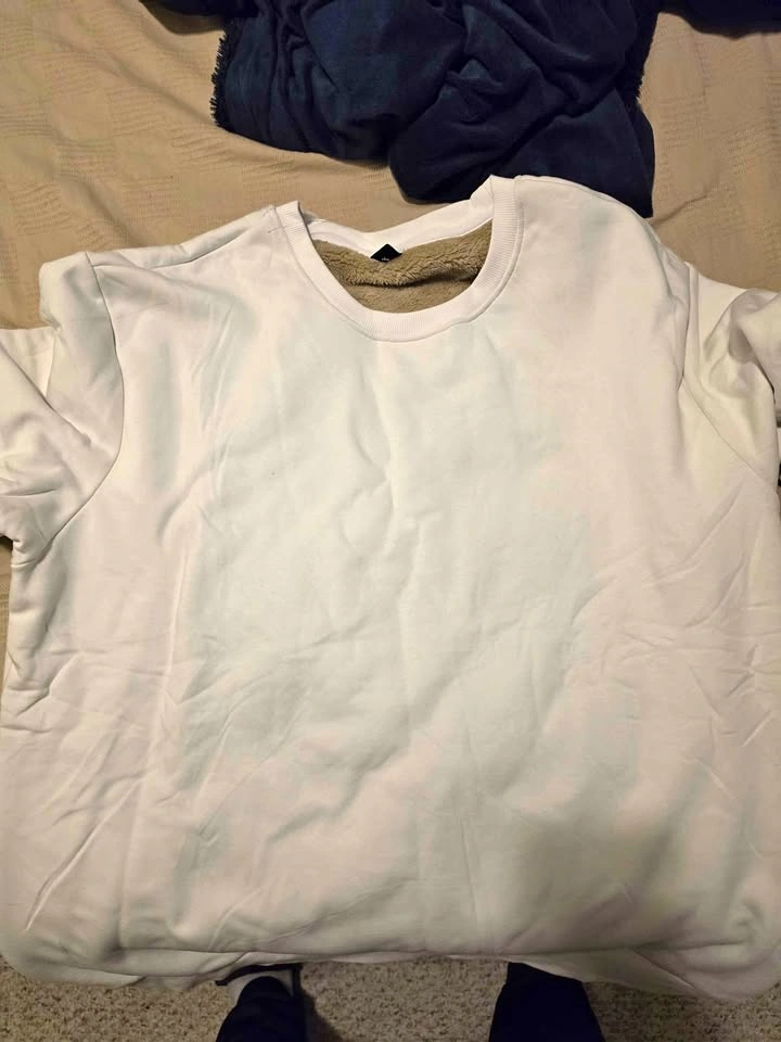 Warm Fleece Lined Crewneck Sweater - XL