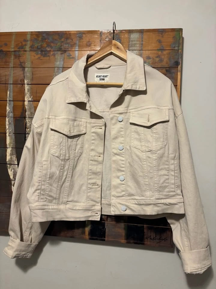 Velvet heart denim jacket - photo 2