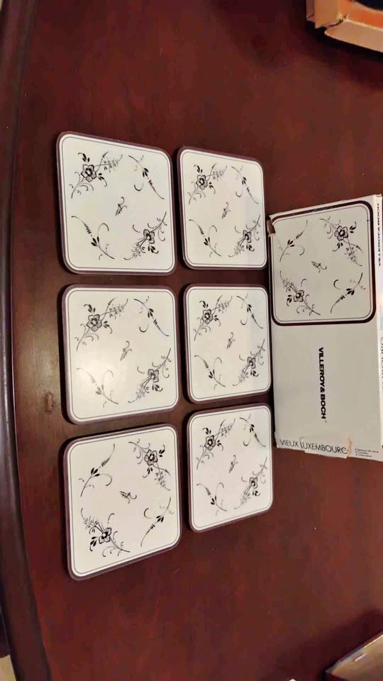 Vintage Villeroy & Boch Coasters Set of 6 Vieux Luxembourg