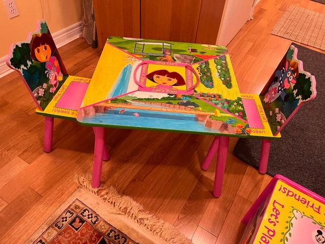 Solid Wood Kid’s Table, Chair and Box Organizer - photo 2
