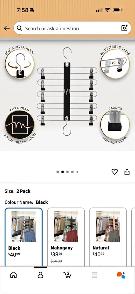 MORALVE 5-Tier Skirt & Pants Hangers (4 Pack)