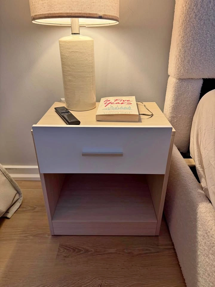 VASAGLE Nightstands Set of 2 – Beige & White