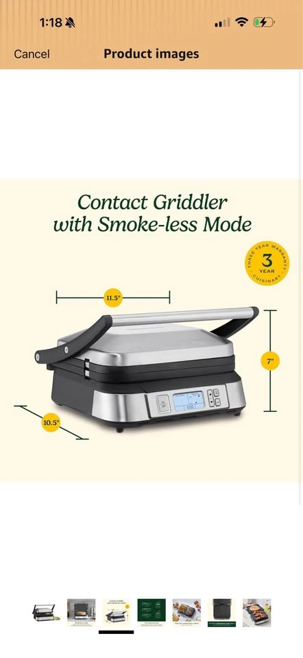 Cuisinart Contact Griddler GR-6SC - photo 4