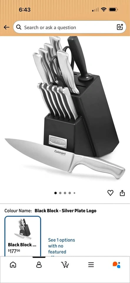 Cuisinart 15-Piece Knife Set with Block