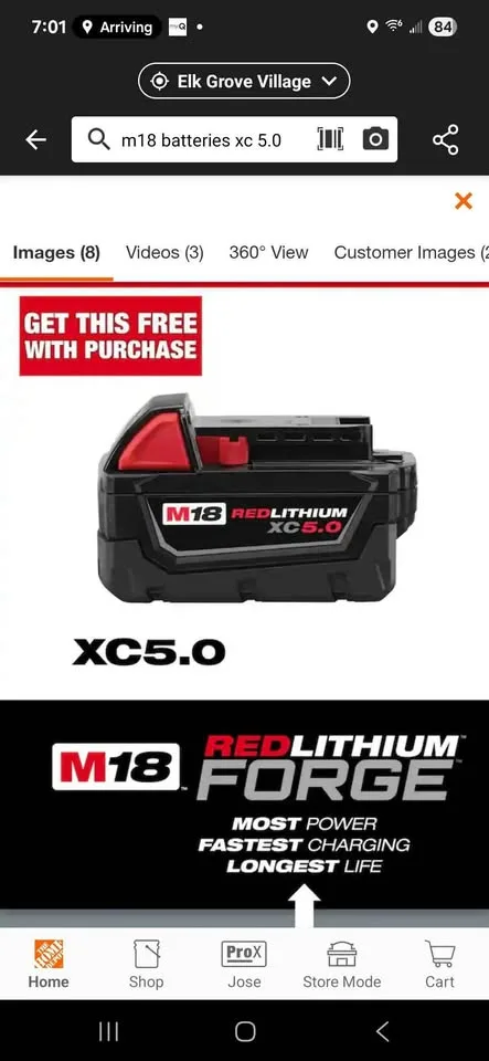 Milwaukee M18 18-Volt 5.0 Ah Lithium-Ion XC Battery image indicator(7)