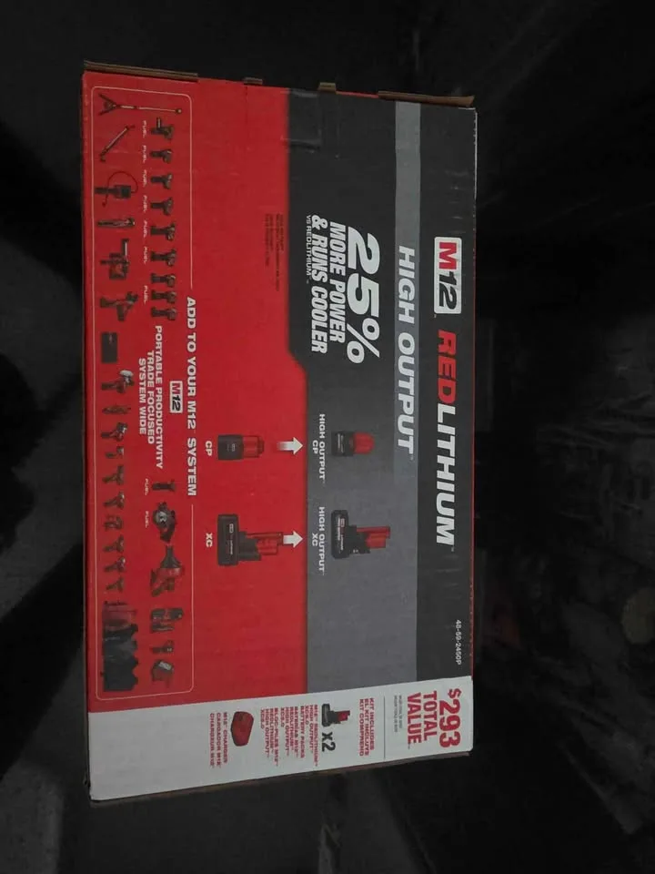 Milwaukee m12 xc 5.0 high output kit. (2 batteries plus charger) image indicator(2)